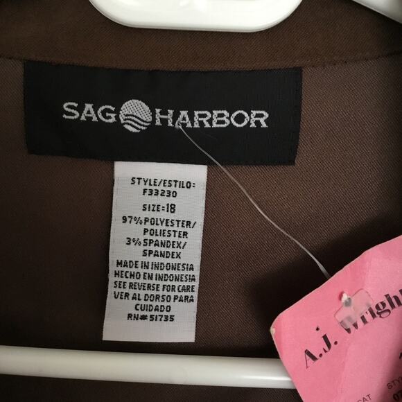 NEW Sag Harbor Velvet Feel Soft Faux Suede Pant and Jacket Set Sz 18 - Picture 6 of 8